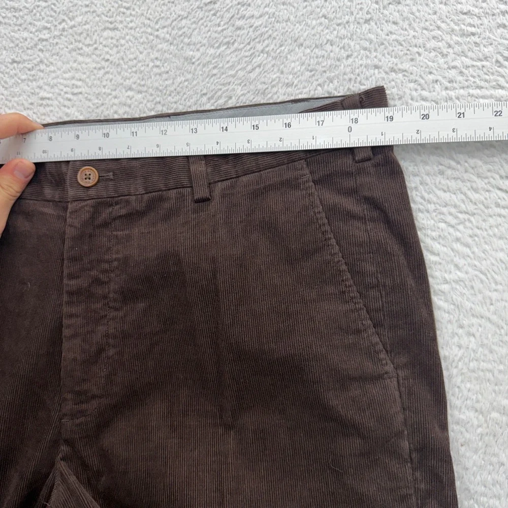 Brooks Brothers Clark Brown Corduroy Pant Mens 38x30 Straight Leg Cotton Stretch